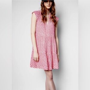 Zadig & Voltaire Rito Eyes Minidress.  Pink and cream.  Size Medium. NWT.